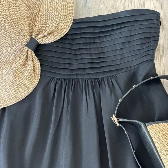 Banana Republic A-line Strapless Dress - Black Size 0 - Picture 2 of 8